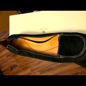 Kate Spade “smoking loafers” black suede